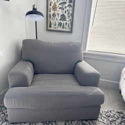 Gray Oversized Chair 