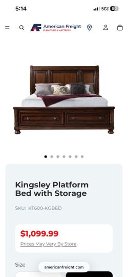 Kingsley Platform Bed with Storage