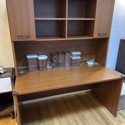 FOR FREE!!! High Quality Wood desk with Storage