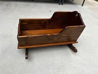 Handcrafted Wooden Baby Cradle / Rocking Bassinet $60