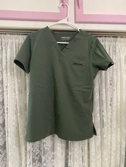 Mandala green scrub top