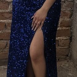 Royal Blue Split Dress