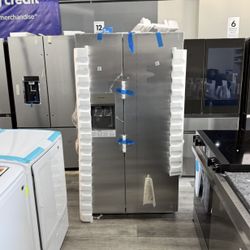 🔥FRIGIDAIRE STAINLESS STEEL REFRIGERATOR WITH ICE MAKER AND WATER DISPENSER🔥FINANCING AVAILABLE 🔥