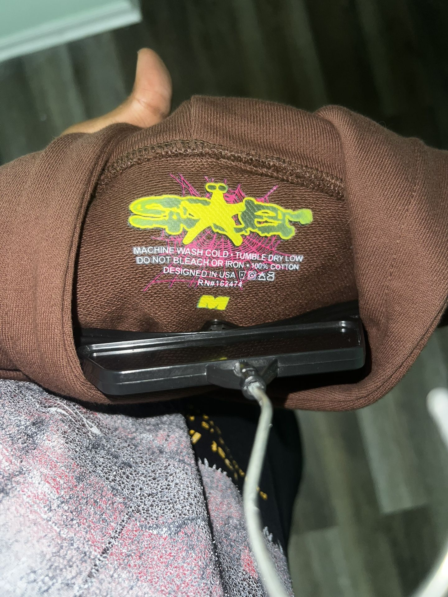 spider hoodie (brown)