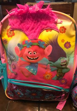 Trolls backpack and matching lunch bag