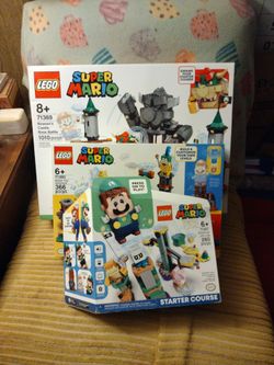 Legos Legos Legos three sets super Mario Brothers,master,adventures