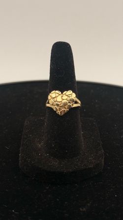 14kt Heart nugget ring