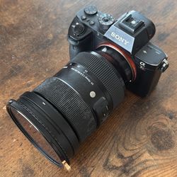Sony A7RII Full frame Mirrorless + Sigma 24-70mm lens W/ ND Filter 