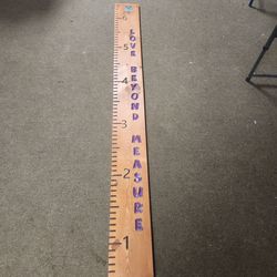 Child growth ruler home decor peice.