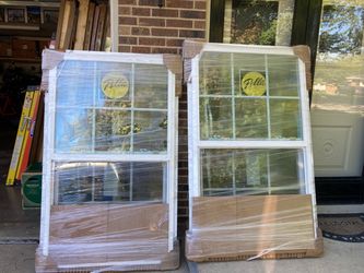 New windows , vinyl , single hung , 36 by 60