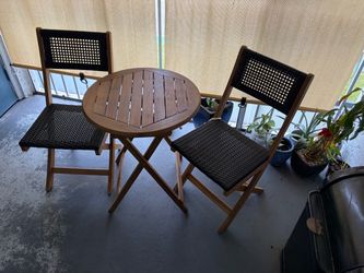 3-Piece Folding Bistro Table and Chair Set
