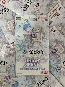 BANDAI TCG UNION ARENA RE:ZERO UE24BT SLEEVED BOOSTER PACKS SEALED NEW