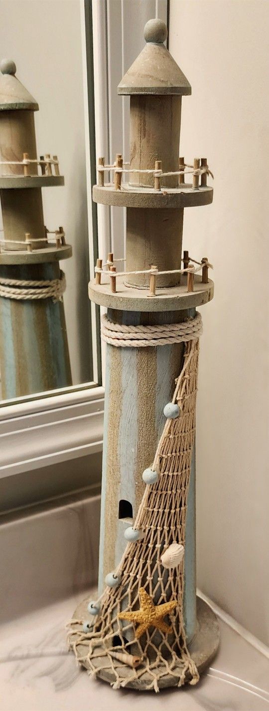 13" W x 20" H - Decorative Sailboat & Lighthouse