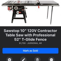 Sawstop Table Saw