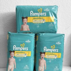 Pampers diapers size 7 48ct/$25