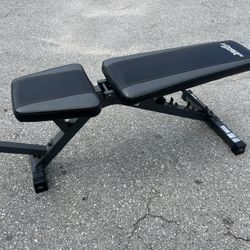 Fitness Gear Adjustable Back Gym Weightlifting Bench! Good condition!  55x22.5in 
