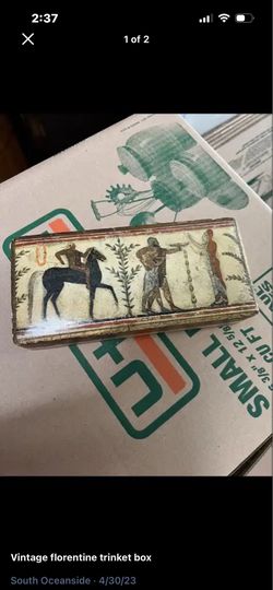Vintage Florentine gold trinket box
