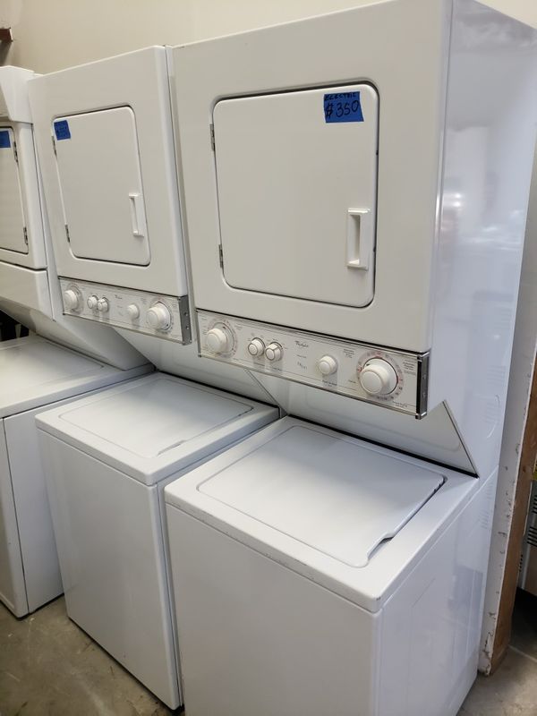 WHIRLPOOL THIN TWIN STACKABLE WASHER AND ELECTRIC DRYER for Sale in