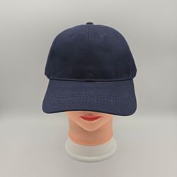 Infinity Headwear Solid Plain Navy Blue Adjustable Snapback Hat