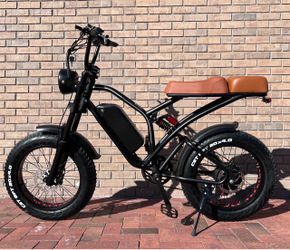 (750W/1000W/48V ELITE Electric Chopper E-Bike, 25ah/48V🔋, 28-32mph, 30-80 Mile Range