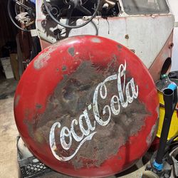 Coca-Cola porcelain big button