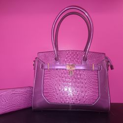 Purple Handbag Set 