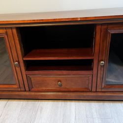Brown Tv Stand With Cabinets 