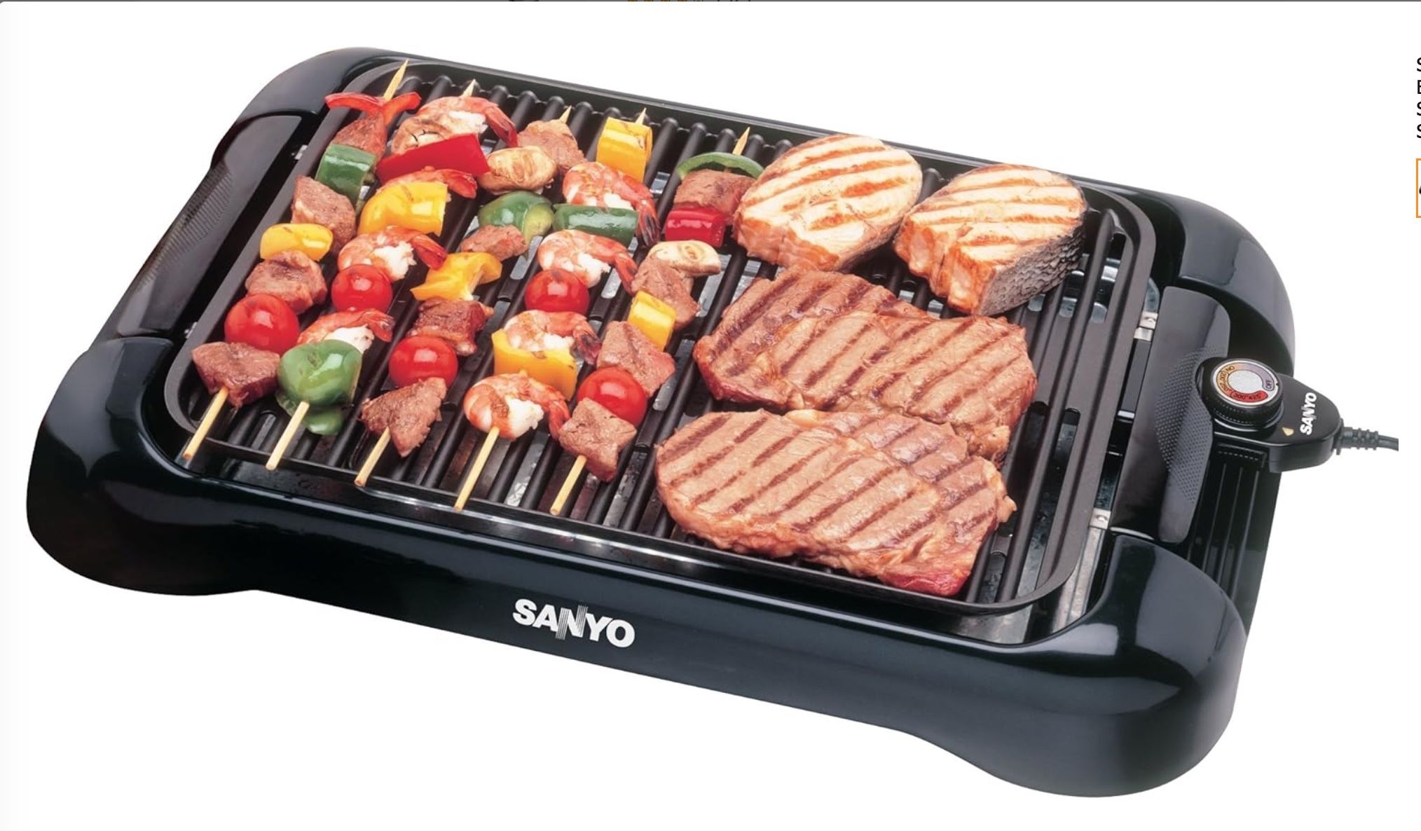 SANYO Extra Large Indoor Barbecue Grill & Griddle
