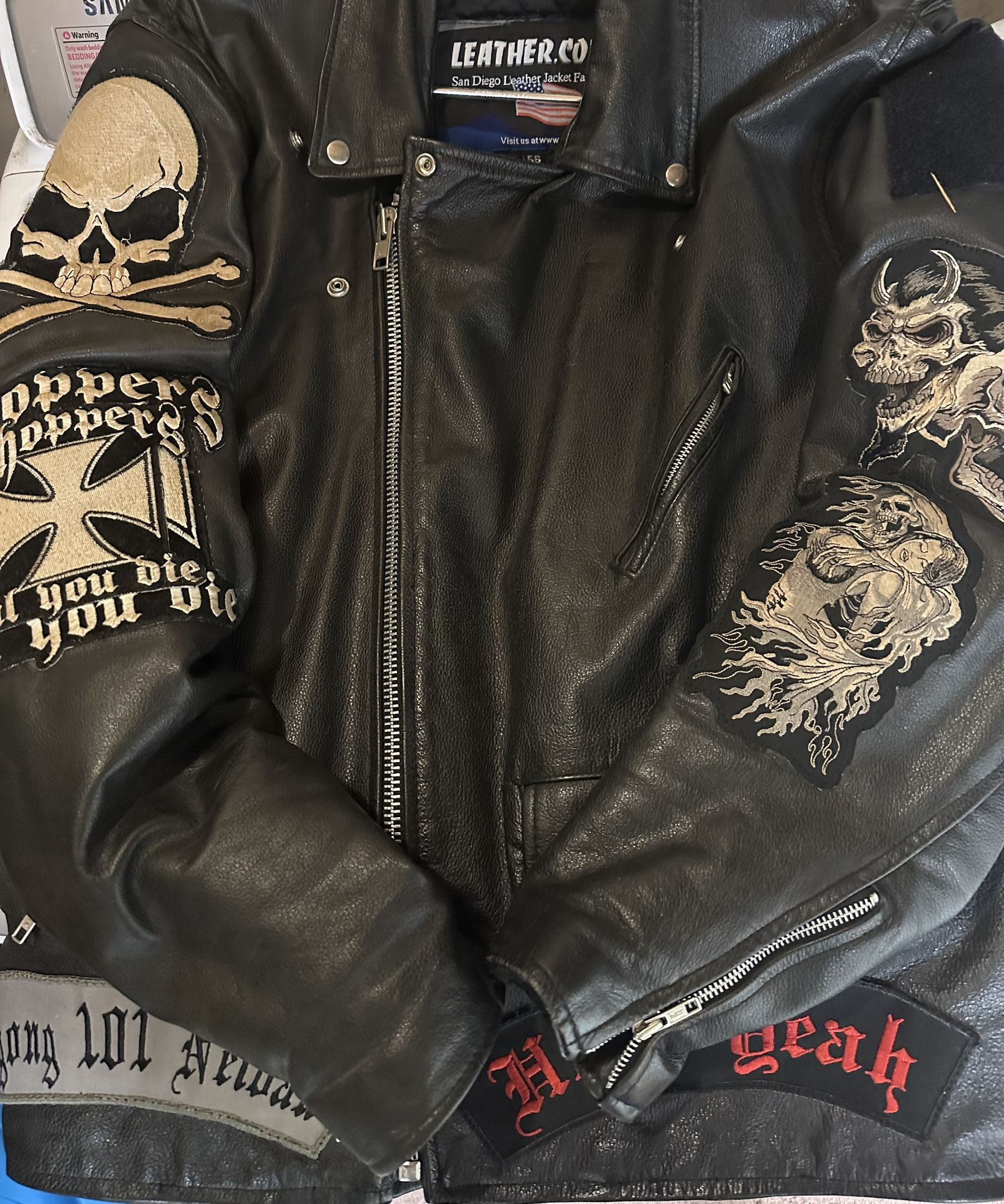 Biker Jacket Custom -Best Reasonable Offers Only Please Any Questions Feel Free To Ask 