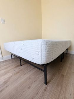 Queen Memory Foam Mattress + Heavy-Duty Metal Bed Frame