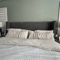 King Fabric Headboard Wingback