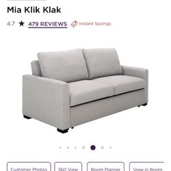 Basically New Raymour & Flanigan mia klik klak sofa / convertible queen size bed - just purchased and now moving