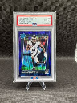 Devonta Smith Rookie Purple Shock PSA 10