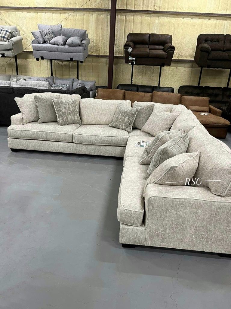 Rawcliffe L Shaped Modular Oversized Sectional Couch W Reversible Cushions 🔥 Color Options