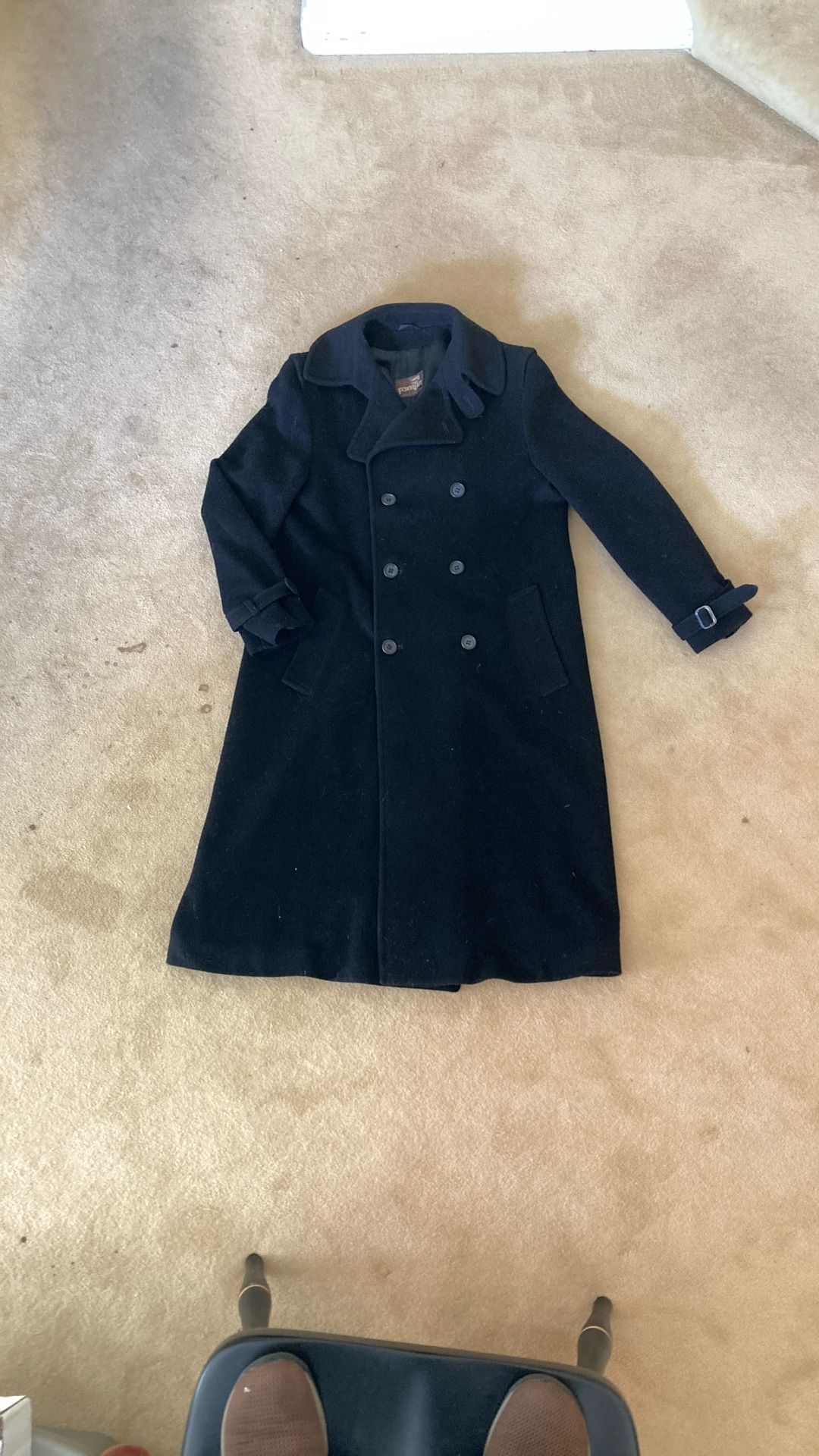 Vintage pure wool trench coat