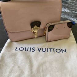 Used Worn Louis Vuitton Pink Cherry Wood Handbag