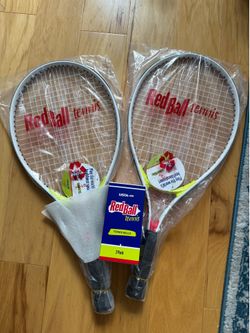 2x Red ball Tennis Racket and 2x balls