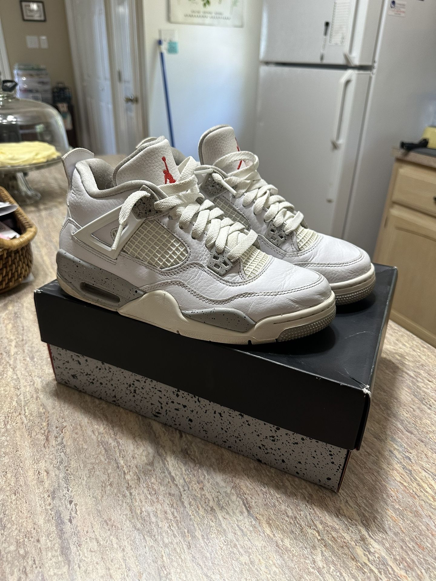 6.5Y - Jordan 4 Retro (GS) White Oreo