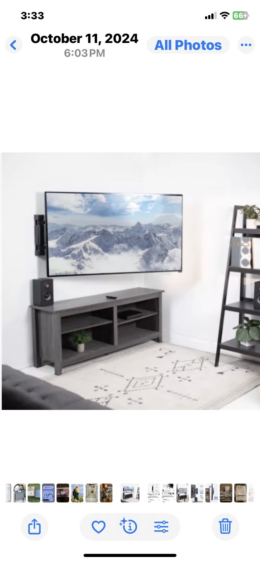 New Swinging Left Or Right Tv Mount With Collision System And Remote