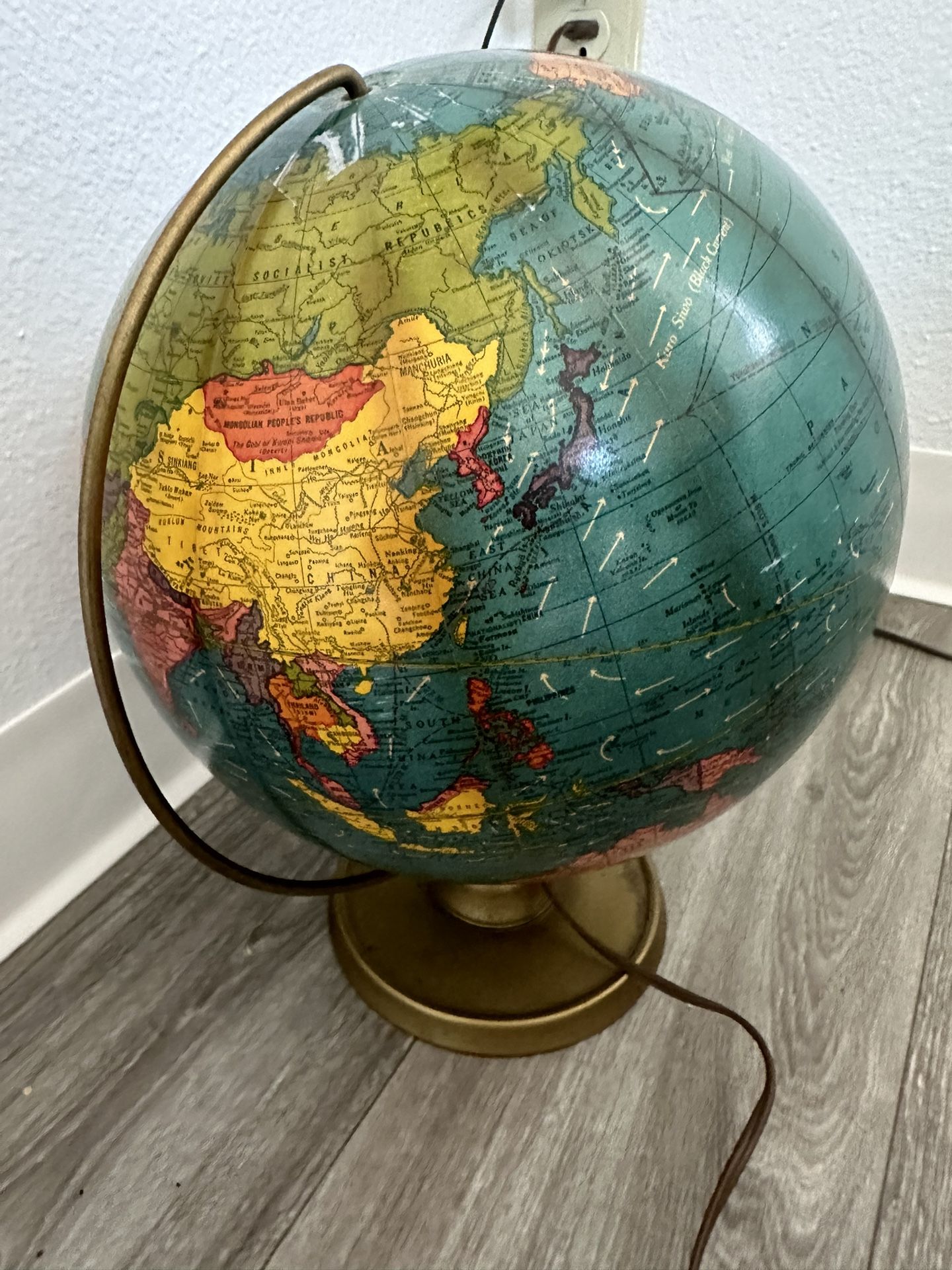 Old antique globe lamp, rare