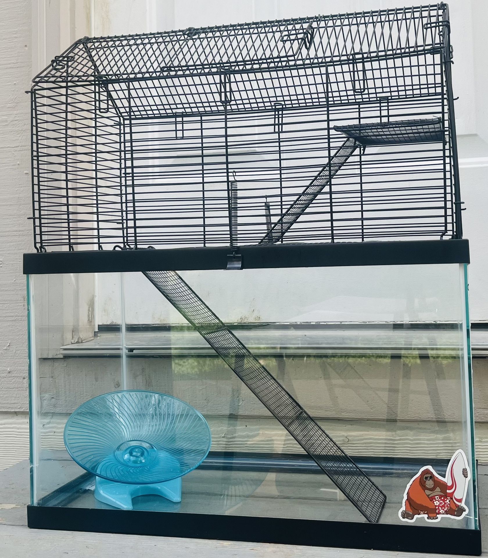 20 Gallon Tank With Cage Attachment For Rodents