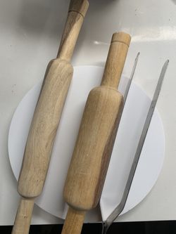 2 Rolling Pin, Rolling Board and Tong