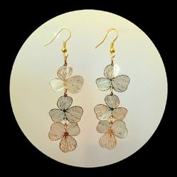 Handmade Gold Flower Earrings