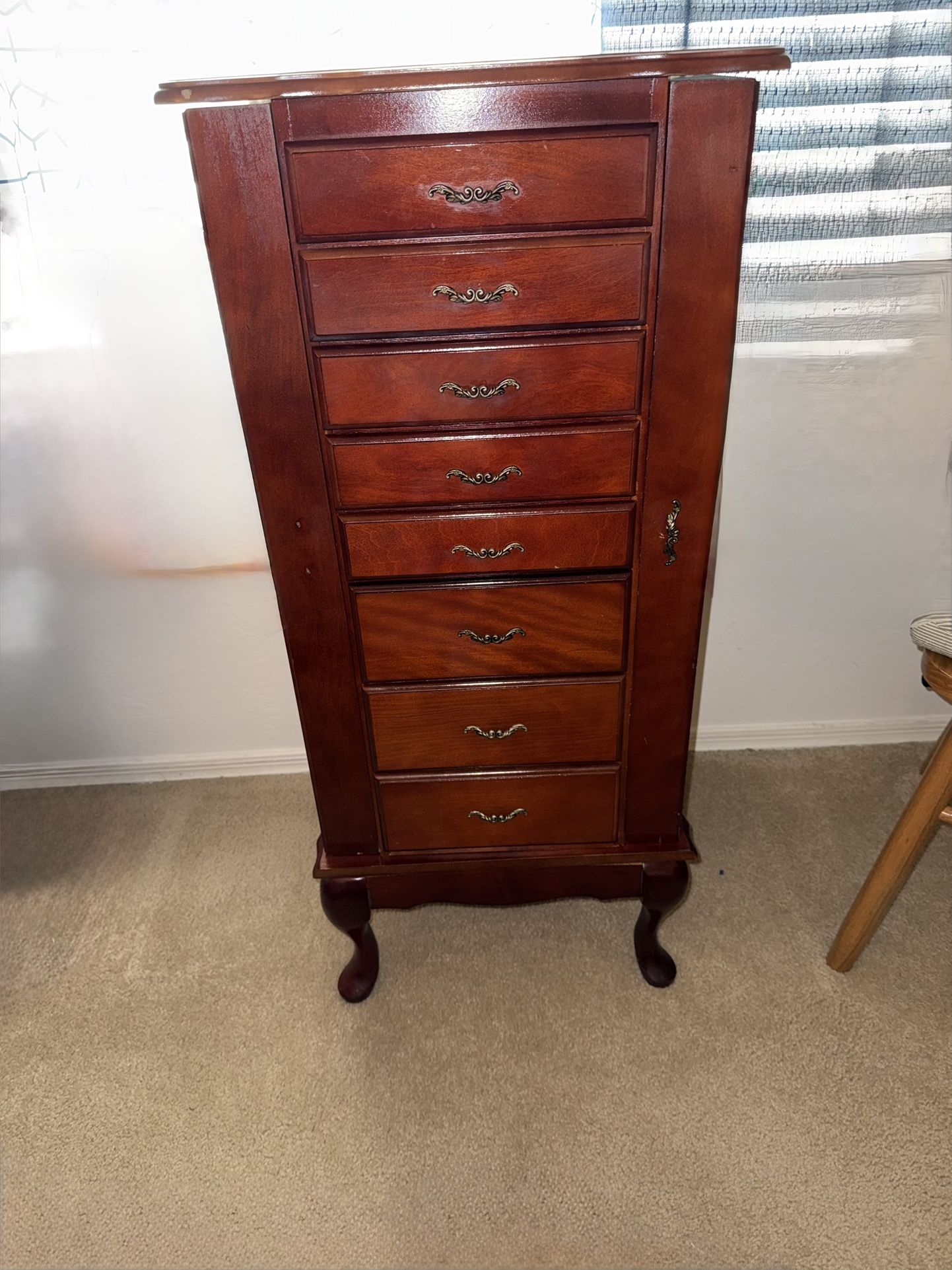 Vintage 1988 Cherry Powell Jewelry Armoire