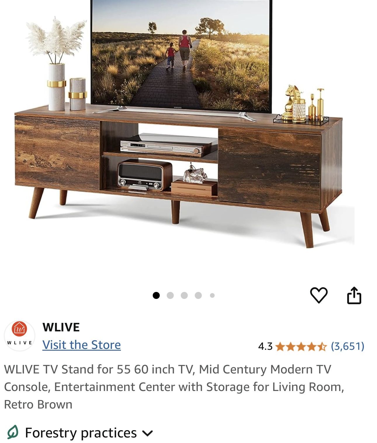 Mid century Modern Tv Console