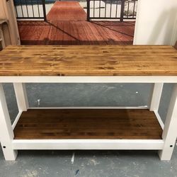 Kitchen Island Table - Butcher Block Top - Brand New Solid Wood Construction 