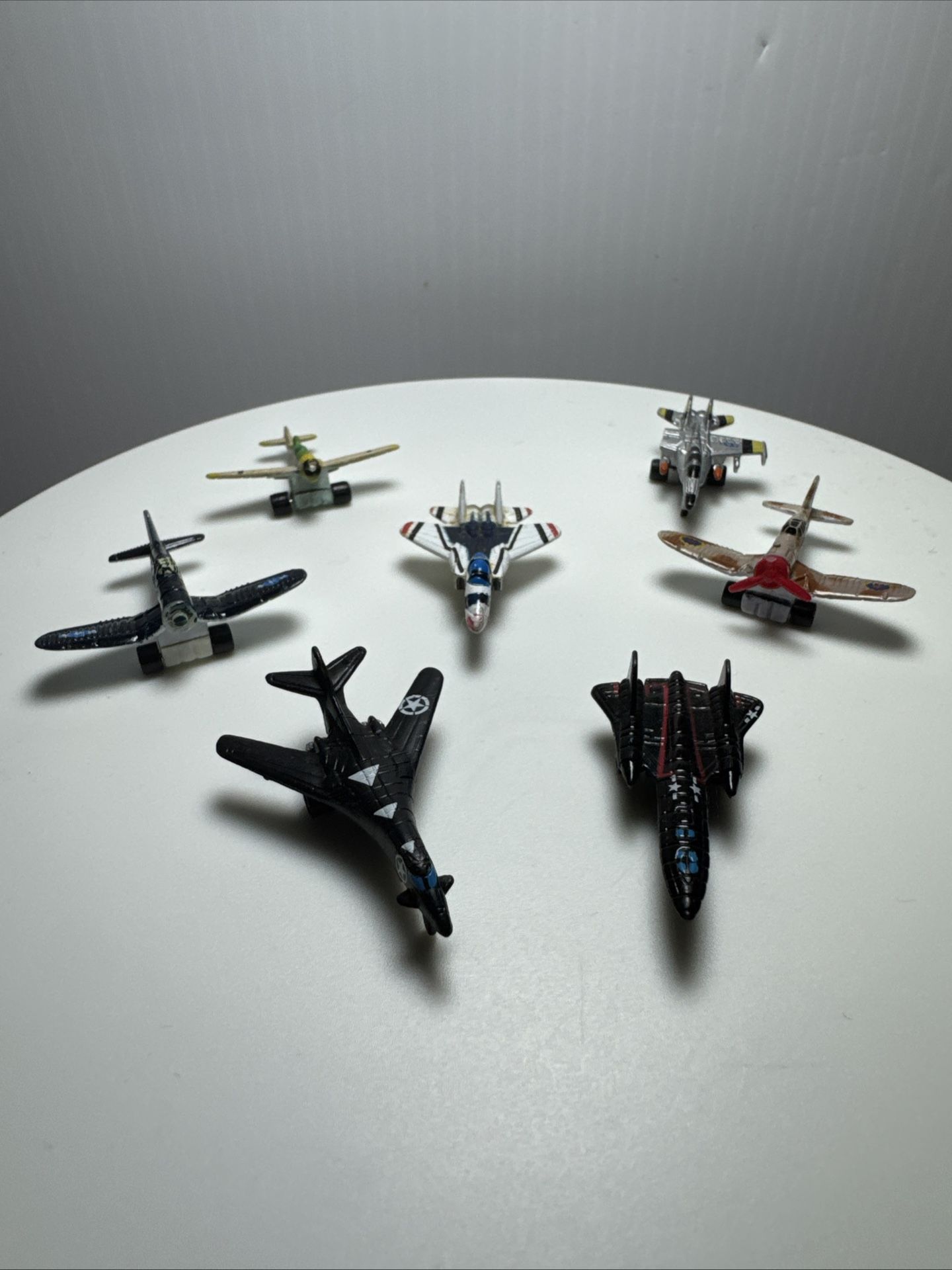 Micro Machines Lot of 7 Military Planes Including Black Jet SR71 & B-b1 Bomber