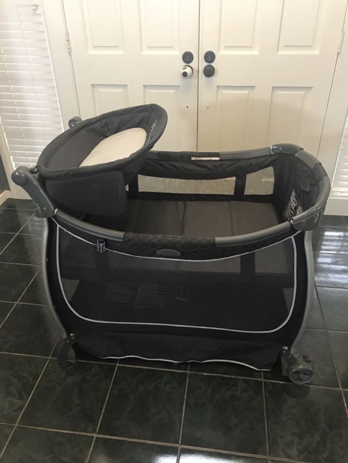 Eddie Bauer Complete Care Playard Play Yard (Coal Creek gray trim) by Eddie Bauer. Baby or Toddler
