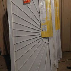 36x80 In  security Door  Solana White Surface Mount Outswing Steel Security Door Perforated Metal Screen 
$$200 EACH