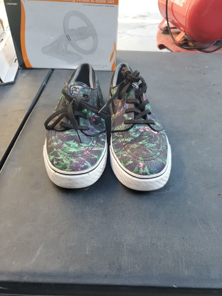 Nike SB Stefan Janoski Zoom Air Plant Pattern Green Sneakers Men's Size US 10.5